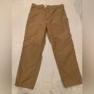 Carhartt Pants Men's Size 40x34 Tan Dungaree Fit Carpenter Pants B151 DKH